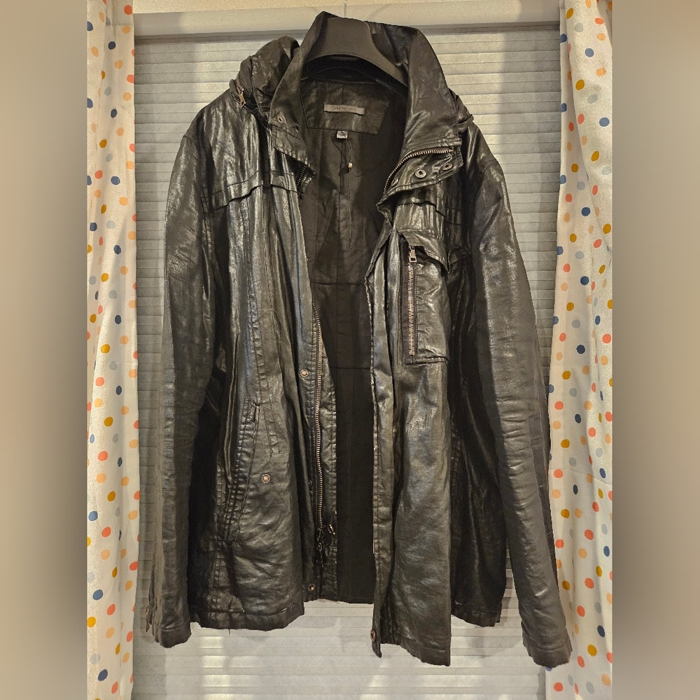 Used men's John Varvatos leather jacket